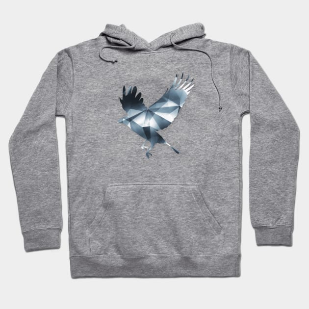 Abstract Cubizm Charcoal Bird Style Hoodie by badbugs